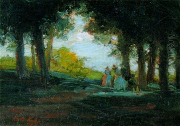 Ladies In The Park Oil Painting by Walt Kuhn