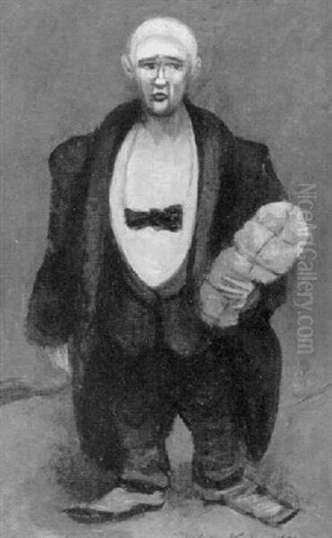 Raggedy Pants Comedian Oil Painting by Walt Kuhn