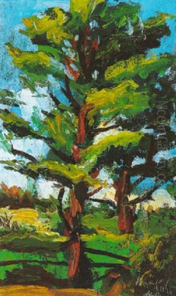 Trees In Maine, 1948 Oil Painting by Walt Kuhn