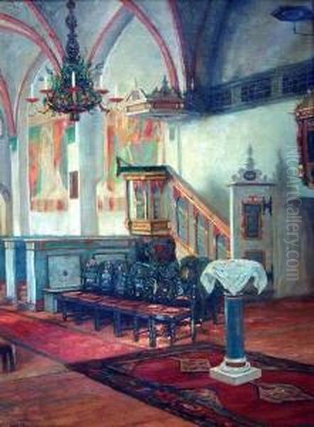 Kircheninterieur Oil Painting by Wilhelm Beckmann