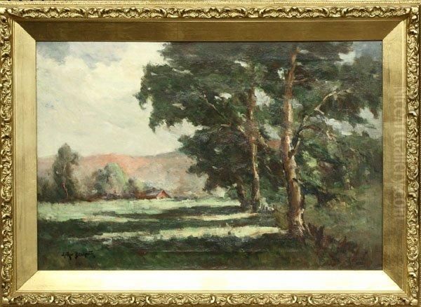 Shaded Country Landscape Oil Painting by Arthur Beckwith