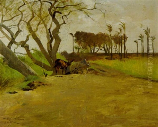 Landschaft In Agypten Oil Painting by Wilhelm Friedrich Kuhnert