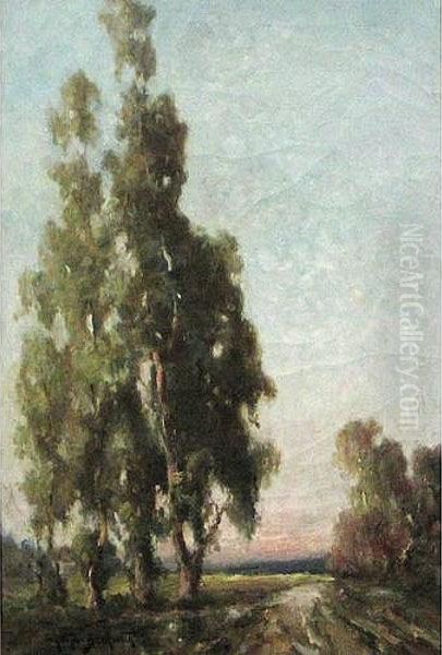 Lone Eucalyptus Oil Painting by Arthur Beckwith