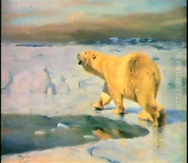 Eisbar Oil Painting by Wilhelm Friedrich Kuhnert