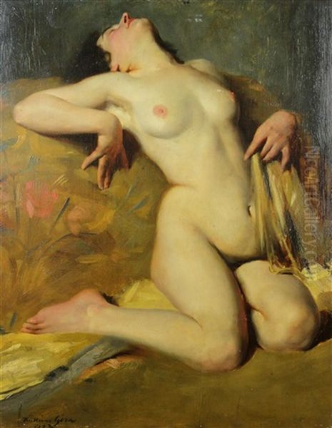 Nude Oil Painting by Geza Kukan