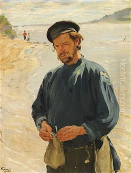 On The Bank Of The Oka River by Ivan Semionovich Kulikov