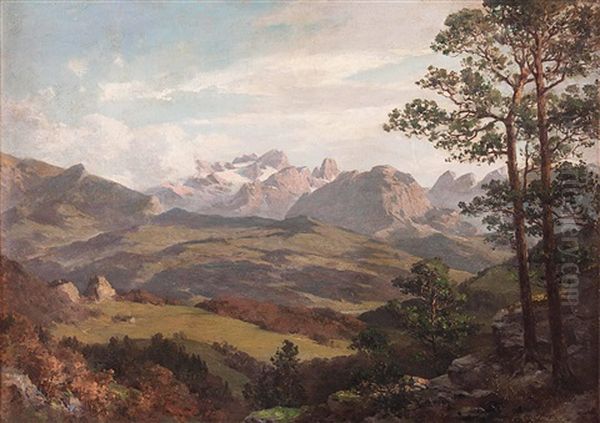 Hochalmgebiet Mit Blick Auf Den Dachstein by Franz Kulstrunk