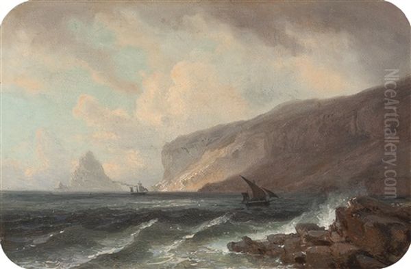 Ankunft In Portugal Bei Sturmischer See Oil Painting by Carl Robert Kummer