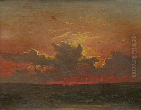 Sonnenuntergang Oil Painting by Carl Robert Kummer