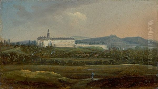 Schloss Heidecksburg In Rudolstadt Oil Painting by Carl Robert Kummer