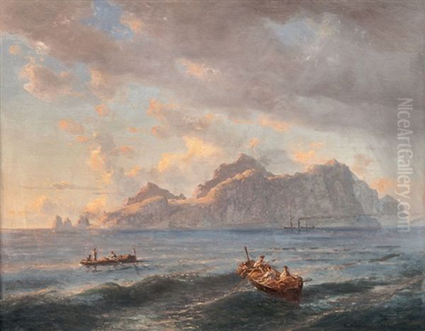 Southern Coast Oil Painting by Carl Robert Kummer