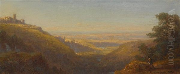 Landschaft Bei Tivoli Oil Painting by Carl Robert Kummer