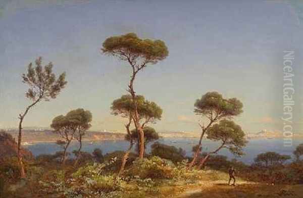 Sudliche Kustenlandschaft (dalmatien?) Oil Painting by Carl Robert Kummer