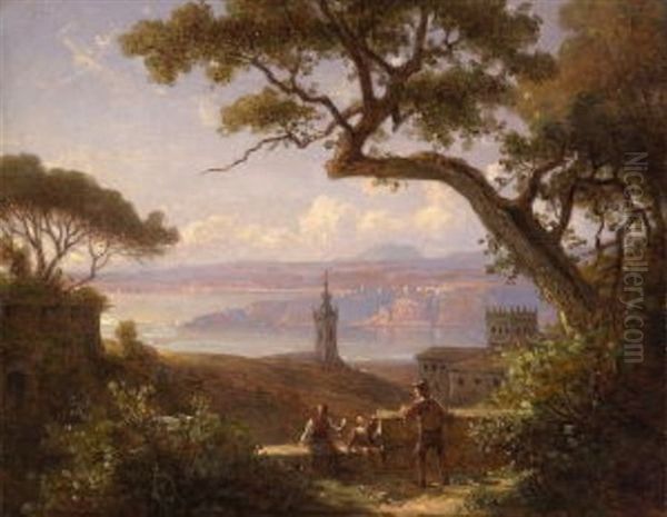 Portugiesische Kustenlandschaft Oil Painting by Carl Robert Kummer