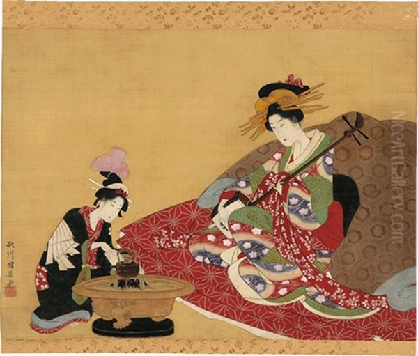 Untitled Oil Painting by Utagawa Kuninaga