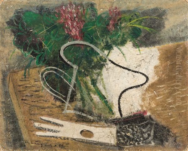 Still Life With Lilacs by Yasuo Kuniyoshi