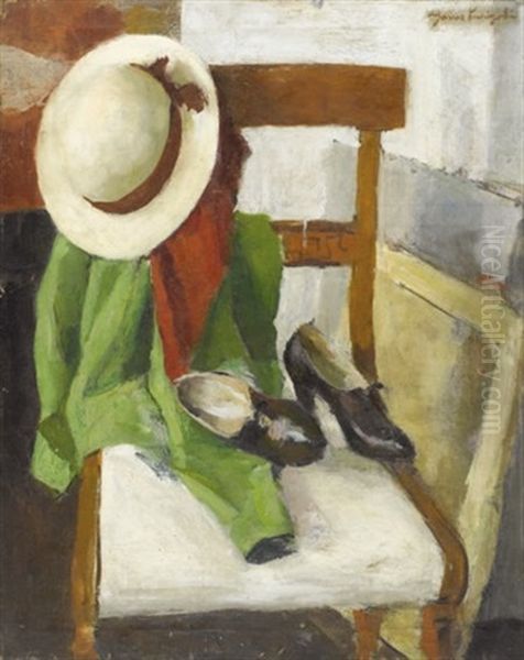 Hat, Chair, And Shoes by Yasuo Kuniyoshi