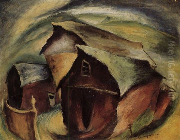 House In Landscape by Yasuo Kuniyoshi