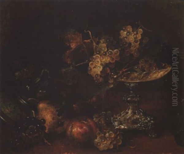 Fruchtestillleben Oil Painting by Ludwig Adam Kunz