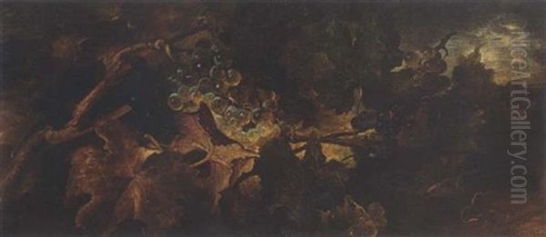 Weinreben Oil Painting by Ludwig Adam Kunz