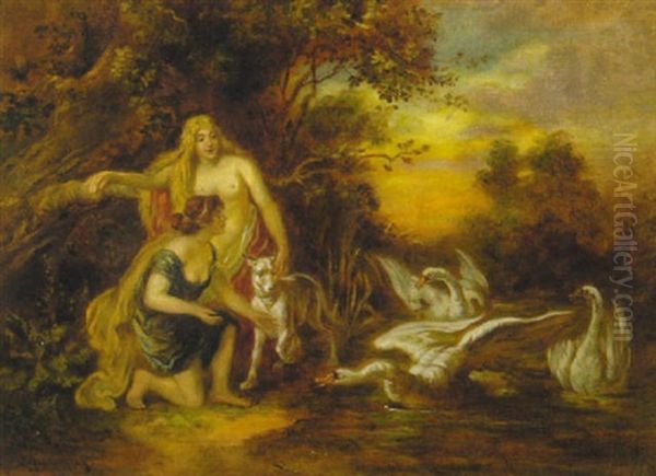 Die Kleine Diana Oil Painting by Ludwig Adam Kunz