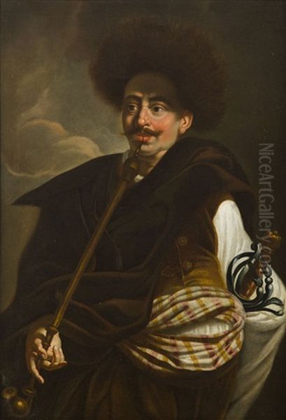 Portrait Of Man In Polish Costume Oil Painting by Johann (Jan) Kupetzki