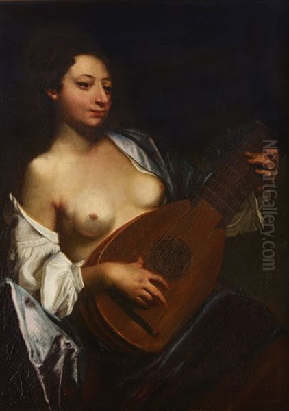 Allegory Of Music Oil Painting by Johann (Jan) Kupetzki