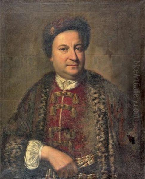 Portrait D'un Gentilhomme Polonais Oil Painting by Johann (Jan) Kupetzki