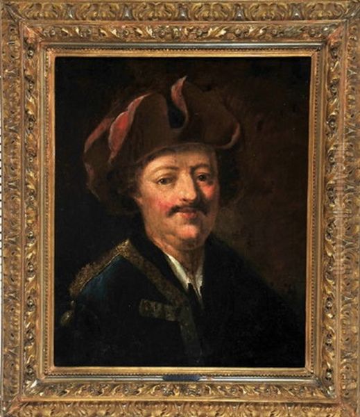 Portrait Eines Orientalischen Mannes Mit Turban Oil Painting by Johann (Jan) Kupetzki