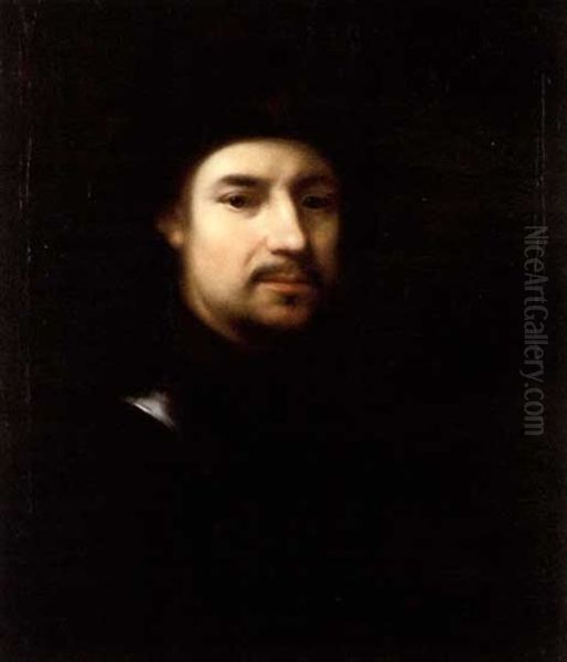 Portrait Of A Man In A Fur Lined Hat by Johann (Jan) Kupetzki