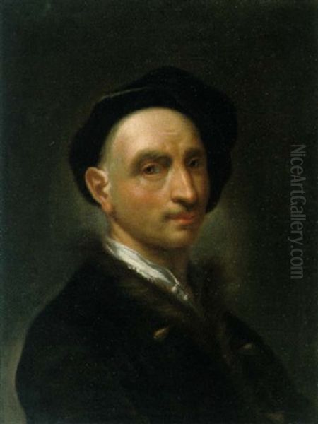 Bildnis Eines Jungen Mannes Mit Einem Barett Oil Painting by Johann (Jan) Kupetzki