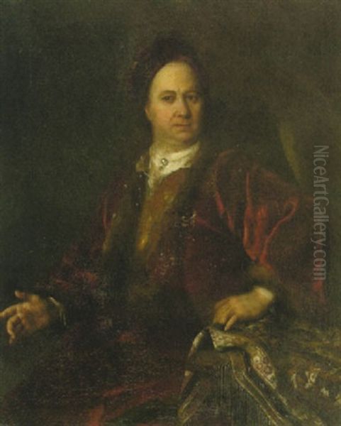 Bildnis Des Barons Daniel Erasmus Von Huldenberg Oil Painting by Johann (Jan) Kupetzki