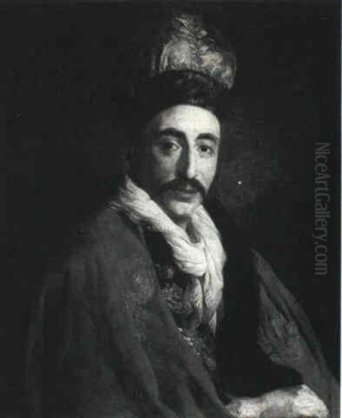 Portrait Of An Ottoman Turk Oil Painting by Johann (Jan) Kupetzki