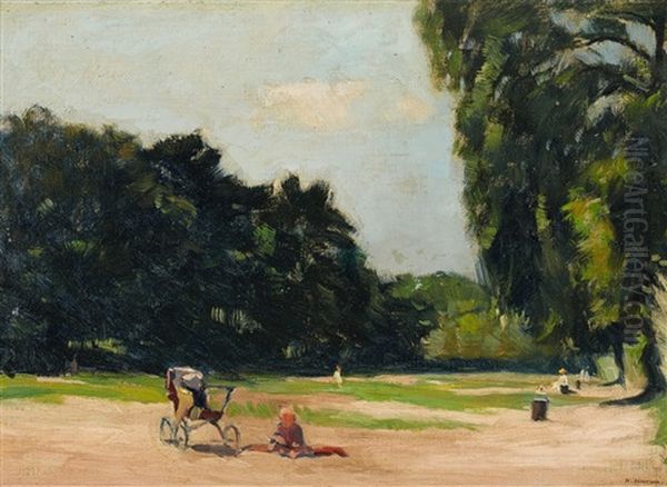 Children's Playground In Tiergarten by Herbert Kuron