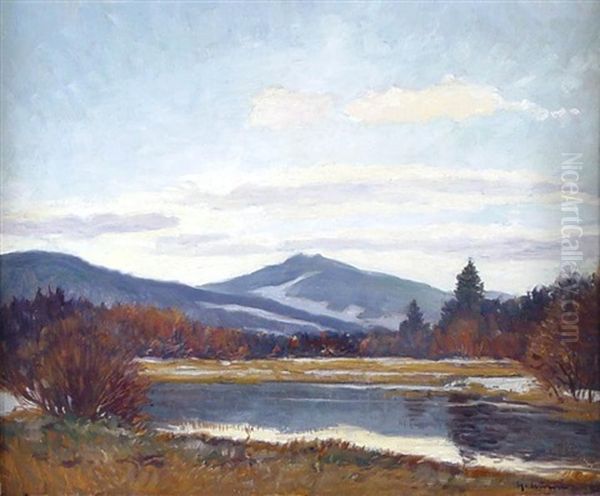 Winter Im Riesengebirge Oil Painting by Herbert Kuron