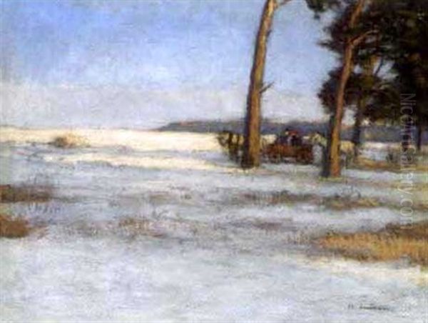 Samlandkuste, Winter Oil Painting by Herbert Kuron