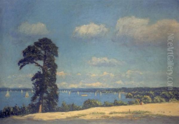 Sommertag Am Wannsee Oil Painting by Herbert Kuron