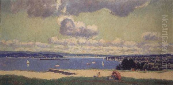 Sommertag Am Wannsee Oil Painting by Herbert Kuron