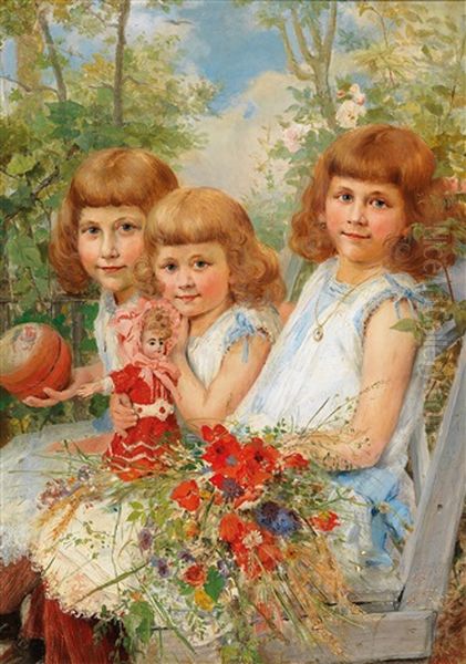 The Three Sisters Oil Painting by Arthur Kurtz