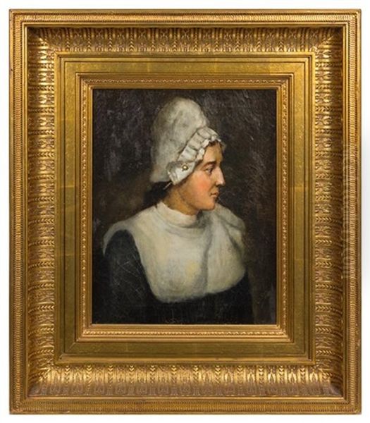 Portrait Of A Maid Oil Painting by Louis Kurz