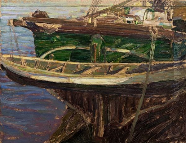 Boote Oil Painting by Max Kurzweil