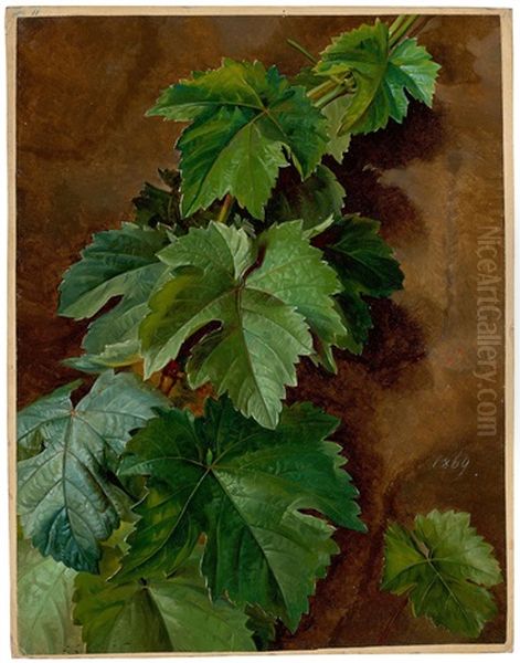 Vine Branches Oil Painting by Ferdinand Kuess