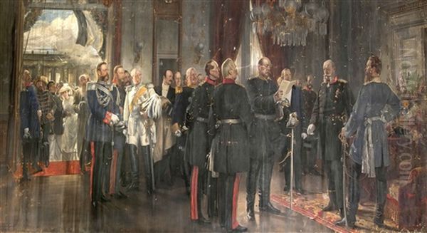 Reprasentatives Werk Eines Bedeutenden Historischen Augenblicks Von 1898 Oil Painting by Erwin Kuesthardt