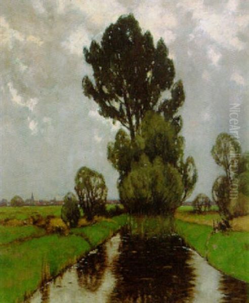 Motiv Aus Dem Dachauer Land Oil Painting by Carl Kuestner