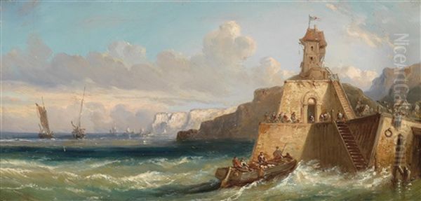 An Der Kuste Oil Painting by Charles Euphrasie Kuwasseg