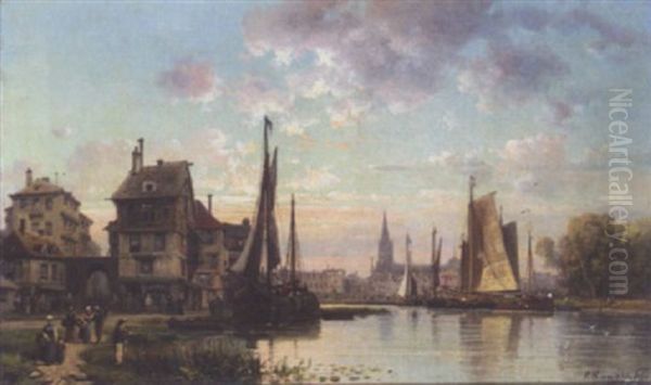 Vilvorde, Belgium Oil Painting by Charles Euphrasie Kuwasseg