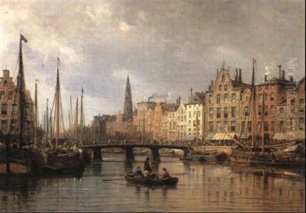 A View Of Copenhagen Oil Painting by Charles Euphrasie Kuwasseg