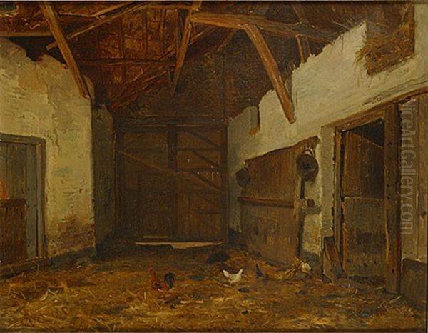 In De Stal Oil Painting by Jean Louis van Kuyck