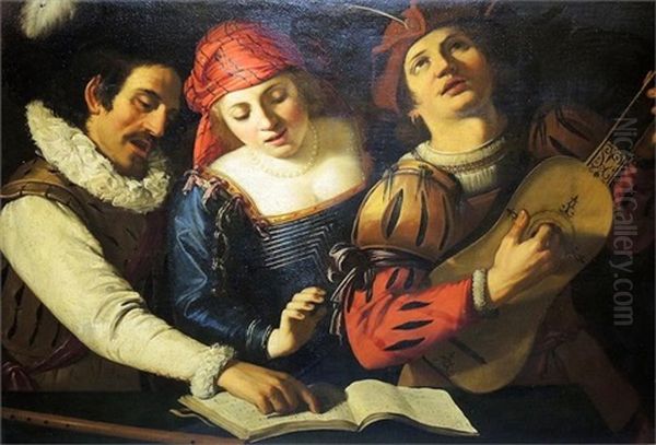 Allegorie Der Musik Oil Painting by Gysbrecht Van Der Kuyl