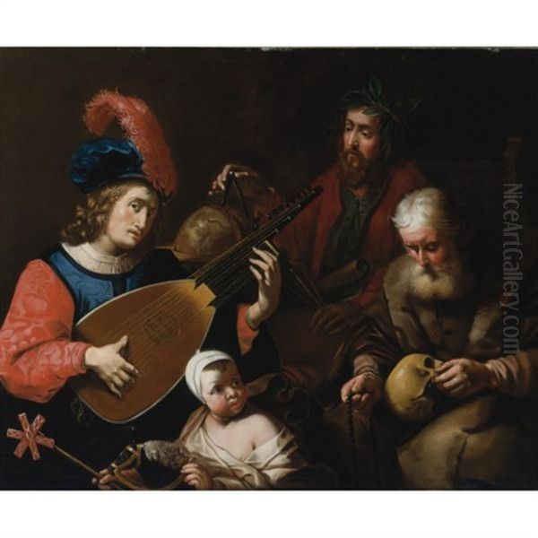 The Four Ages Of Man Oil Painting by Gysbrecht Van Der Kuyl